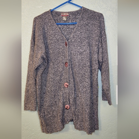 Grey button-up cardigan- Used - Picture 1 of 4
